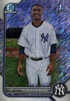 2022 Bowman Chrome Prospects #BCP153 Roderick Arias Shimmer Refractor Baseball Card