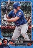 2018 Bowman Prospects Chrome #137 Pete Alonso Blue Shimmer Refractor Baseball Card