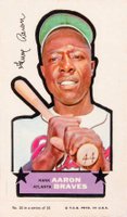 1968 Topps Action All-Star Stickers #10 Hank Aaron Baseball Card