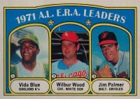 1972 O-Pee-Chee #92 A.L. E.R.A. Leaders Baseball Card