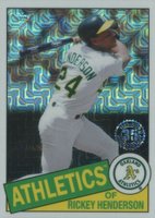2020 Topps Silver Pack 1985 Chrome Promo #32 Rickey Henderson Series 2 Baseball Card