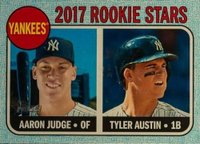2017 Topps Heritage  #214 Aaron Judge/Tyler Austin Blue Border Baseball Card