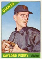 1966 Topps #598 Gaylord Perry Short Print Baseball Card