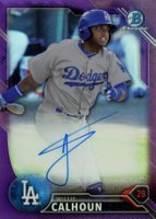 2016 Bowman Chrome Prospects Autographs #WC Willie Calhoun Purple Refractor Baseball Card