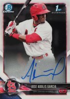 2018 Bowman Prospects Autographs Chrome #BW Jose Adolis Garcia Baseball Card