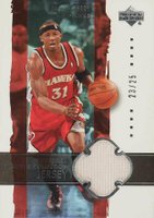 2003 Upper Deck Exquisite Collection #1-J Jason Terry Jersey Basketball Card