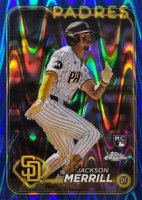 2024 Topps Chrome #207 Jackson Merrill Blue Raywave Baseball Card