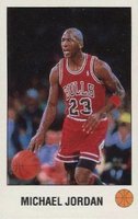 1990 Panini Sticker #K Michael Jordan Hand Cut Basketball Card