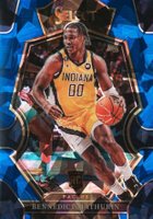 2022 Panini Select #182 Bennedict Mathurin Blue Cracked Ice Basketball Card