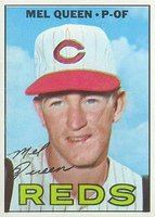 1967 Topps #374a Mel Queen Incomplete Stat Line Baseball Card