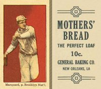 1916 Mothers' Bread # Rube Marquard Baseball Card