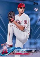 2018 Topps #700 Shohei Ohtani Pitching-Father's Day Blue Baseball Card