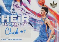 2022 Panini Court Kings Heir Apparent Autographs #HA-CHT Chet Holmgren Basketball Card