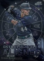 2024 Topps Chrome Cosmic Astrologically Aligned #10 Julio Rodriguez Black Eclipse Baseball Card