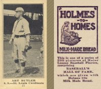 1916 Holmes for Homes Bread #21 Art Butler Baseball Card