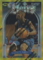 1996 Finest #287 Stephon Marbury Refractor w/Coating Basketball Card