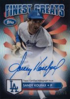 2014 Finest Greats Autographs  #FGASK Sandy Koufax Black Refractor Baseball Card