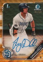2019 Bowman Draft Chrome Draft Picks Autograph #CDALDR Logan Driscoll Gold Wave Refractor Baseball Card