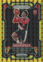 2023 Panini Prizm Monopoly #75 Scoot Henderson Gold Basketball Card