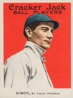 1915 Cracker Jack #25 Mike Simon Baseball Card