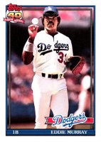 1991 Topps Tiffany #590 Eddie Murray Baseball Card