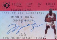 1997 UD3 Season Ticket Autographs #MJ Michael Jordan D.G. Only Basketball Card