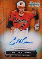 2022 Bowman Sterling Prospect Autographs #PACC Colton Cowser Orange Refractor Baseball Card