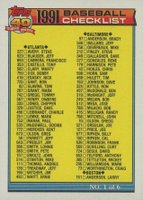 1991 Topps Desert Shield #131 Checklist #1 Baseball Card
