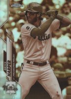 2020 Topps Chrome #97 Bryce Harper Sepia Refractor Baseball Card