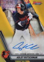 2019 Bowman's Best Best of 2019 Autographs #B19AR Adley Rutschman Gold Refractor Baseball Card