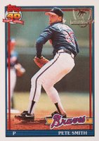 1991 Topps Desert Shield #383 Pete Smith Baseball Card