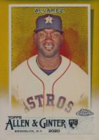 2020 Topps Allen & Ginter Chrome #118 Yordan Alvarez Gold Refractor Baseball Card