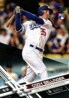 2017 Topps Update #US50 Cody Bellinger Swinging-Black Baseball Card
