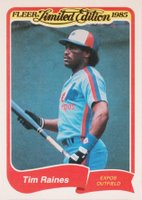 1985 Fleer Limited Edition #26 Tim Raines Baseball Card