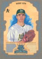 2004 Donruss Diamond Kings #16 Barry Zito Materials Framed Platinum Grey 1/1 Baseball Card