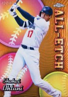 2024 Topps Chrome Chrome All Etch #CAE1 Shohei Ohtani Gold Refractor Baseball Card