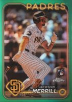 2024 Topps Chrome #207 Jackson Merrill Green Refractor Baseball Card