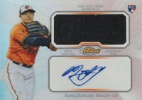 2013 Finest Autograph Jumbo Relic #AJRMM Manny Machado Refractor Baseball Card