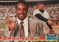 1993 Stadium Club Ultra-Pro #8 Barry Bonds/Willie Mays Baseball Card