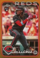 2024 Topps Chrome #44 Elly de La Cruz Gold Refractor Baseball Card