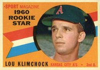 1960 Topps #137 Lou Klimchock Rookie Star Baseball Card