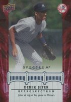 2008 Upper Deck Spectrum Jeter Retrospectrum #DJ6 Derek Jeter Red Baseball Card