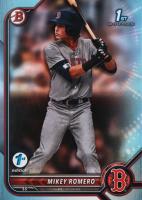 2022 Bowman Draft 1st Edition #42 Mikey Romero Sky Blue Foil Baseball Card