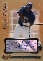 2007 Bowman's Best #51 Prince Fielder Autograph-Gold Baseball Card