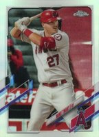 2021 Topps Chrome #27 Mike Trout Refractor Baseball Card
