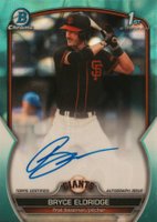 2023 Bowman Draft Chrome Prospect Autograph #CDABE Bryce Eldridge Aqua Lava Baseball Card