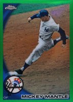 2010 Topps Chrome Wrapper Redemption #226 Mickey Mantle Green Refractor Baseball Card
