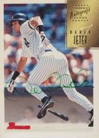1997 Bowman Certified Autograph #CA41 Derek Jeter Green Ink Baseball Card