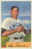 1954 Bowman #93b Bill Serena .977/.966 Field Avg. Baseball Card