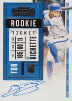 2020 Panini Contenders #110 Bo Bichette Autograph Baseball Card